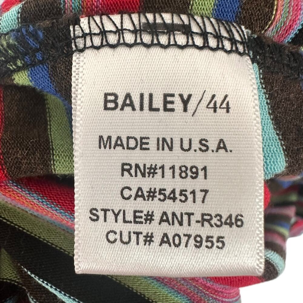 BAILEY 44 Anthropologie Rainbow Striped Luca Ruched Jersey Midi Maxi Dress Small - Picture 10 of 11